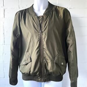 Ashley by 26 International Large Bomber Jacket Olive Green Juniors Large